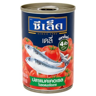 🔥ดีสุดๆ!! ซีเล็ค เดลี่ ปลาแมคเคอเรลในซอสมะเขือเทศ 130กรัม Sealect Daily Mackerel in Tomato Sauce 130g