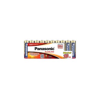 ถ่านอัลคาไลน์ AA สีทอง (แพ็ค10ก้อน) พานาโซนิค LR6T/10SL/Golden AA Alkaline Batteries (10 pack) Panasonic LR6T / 10SL