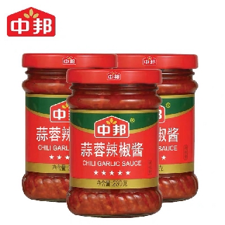 ซอสพริกกระเทียม 中邦 zhongbang  蒜蓉辣椒酱  garlic chili sauce 230g