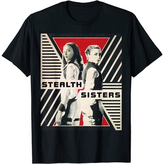 เสื้อยืด พิมพ์ลายโปสเตอร์ Marvel Black Widow Stealth Sisters สําหรับผู้ใหญ่Size S-5XL