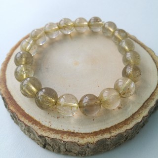 สร้อยข้อมือไหมทองขนาด10มิล Golden Rutilated Quartz