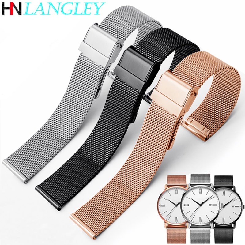 สายนาฬิกาข้อมือสแตนเลส 12 13 14 16 17 18 19 20 22 มิลลิเมตรสําหรับ daniel wellington