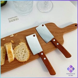 MahaThai มีดอีโต้เล็ก mini ด้ามไม้ มีดบังตอจิ๋ว mini kitchen knife