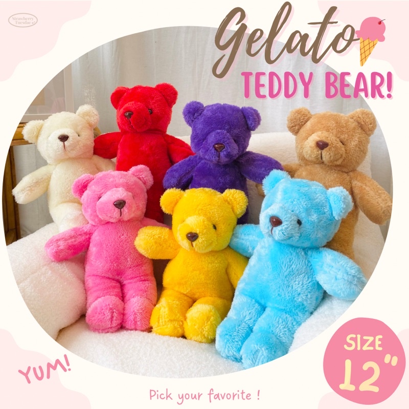 🧸ตุ๊กตาหมี12นิ้ว Gelota Teddy Bear 💖💙ตุ๊กตาหมีผ้าขนฟู ตุ๊กตาหมีตัวเล็ก ของขวัญเขียนการ์ดฟรี💌 พร้อมส่ง มีเก็บปลายทาง