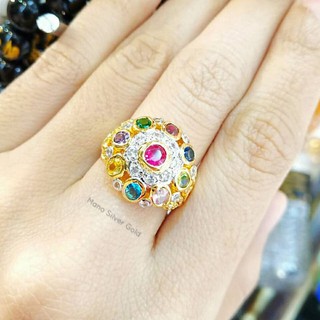 แหวนเพชรอลังการ 0110 แหวนเพชรcz แหวนทองไมครอน แหวนทองชุบ แหวนทองสวย แหวนใส่ออกงาน แหวน