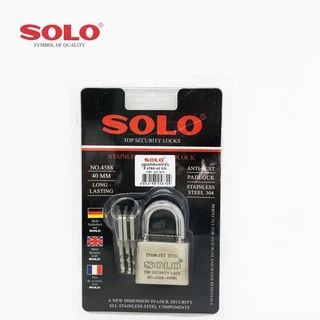 Solo No.4588 กุญแจคล้องสเตนเลส ขนาด 35-40-45-50mm ชนิดหูสั้นและหูยาว