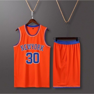 ชุดบาส ชุดบาสเกตบอล ชุดบาสเก็ตบอล ทีม New York Knicks สกรีนเบอร์ 30 (พร้อมส่งในไทย)