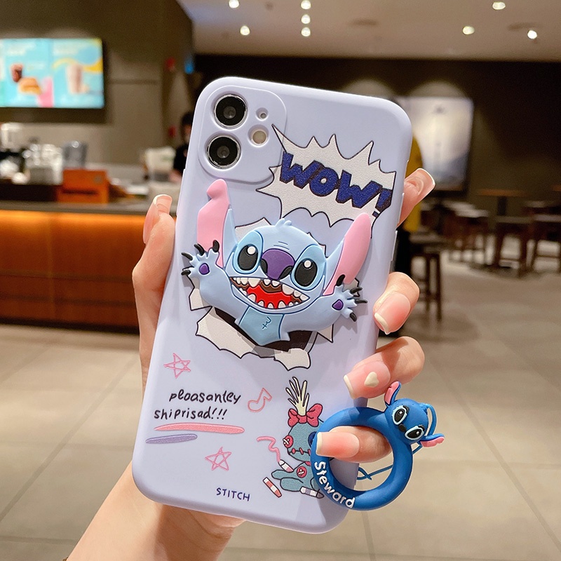 สําหรับ OPPO Reno 13 14 15 12 10 11 F Pro 8T 7Z 8Z A78 A58 A3 A5 pro A5X A3X กรณี Stitch นุ่มแหวน - รูปที่ 2