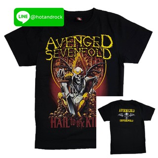 เสื้อยืดเนื้อ Cotton 💯 สัมผัสนุ่ม เบาสบาย  Avenged sevenfold ตัวอักษรสีเหลือง