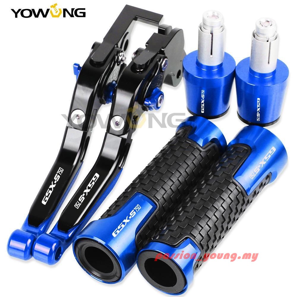 Pymoto GSX S750 รถจักรยานยนต์คลัทช์เบรคคันมือจับปลายสําหรับ SUZUKI GSXS750 2011 2012 2013 2014 2015 201