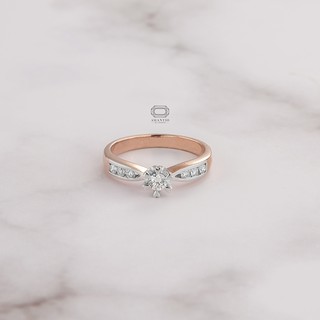 Amantio Diamond💕BLOSSOM LOVE💕แหวนเพชร เพชรแท้ 18K ROSE GOLD (E COLORน้ำ99)