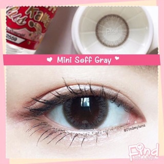 คอนแทคเลนส์ : mini soff gray / mini soft gray สีเทา ขนาดเท่าตา ยี่ห้อ คิตตี้คาวาอิ