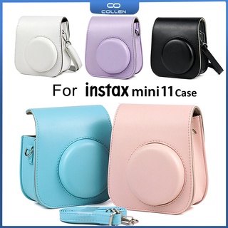 เคสกระเป๋าหนัง Pu พร้อมสายคล้องไหล่ สําหรับกล้อง Fujifilm Instax Mini 11