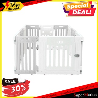 คอกกั้นสุนัขเพ็ทโฮม HOSTAIL ไซซ์ S สีเทา/ขาว บ้านสัตว์เลี้ยง PET PLAYPEN HOSTAIL SIZE S GREY/WHITE อุปกรณ์สำหรับสัตว์เลี
