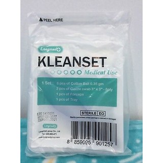 ชุดทำแผล 1 เซท kleanset Sterile longmed