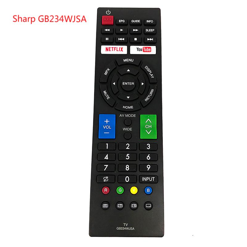 SHARP GB234WJSA เปลี่ยนรีโมทคอนโทรลสําหรับ SHARP สมาร์ททีวีพร้อมแอป NETFLIX YouTube LC-32M3H LC-40M3