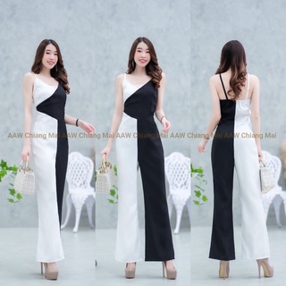 hbstation.shop เสื้อผ้าผู้หญิง Jumpsuit สีดำ พร้อมส่ง