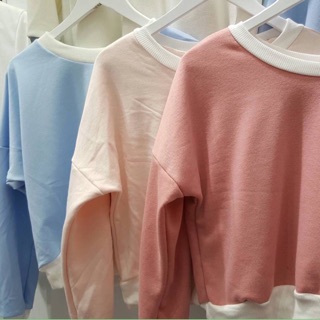 เสื้อแขนยาวแนวสเวตเตอร์ สีน่าร้ากก