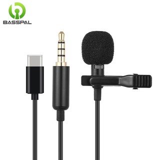 Basspal ไมโครโฟน ขนาดเล็ก 3.5 มม. / Usb C / Type-C สําหรับ Huawei Xiaomi Samsung Android Phone