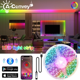 แถบไฟ Led 5V USB 5050 RGB บลูทูธ 5 เมตร Alexa Wifi เทปยืดหยุ่น Led ไดโอดริบบิ้น สําหรับตกแต่งห้อง แบ็คไลท์ TV