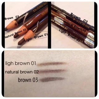 ( มีส่งด่วน ) ดินสอเขียนคิ้วเชือกดึง Coloured Soft Cosmetic Art Eyebrow Pencil ดินสอเขียนคิ้ว 1 แท่ง ( มีสติ๊กเกอร์ )