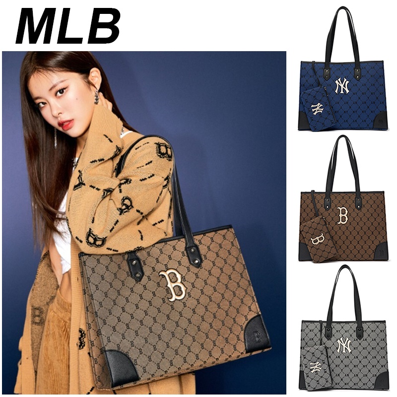1580 บาท New ของแท้  % MLB UNISEX CURVED CAPNY NEW YORK YANKEE BAG/กระเป๋าสะพายข้าง/mlb กระเป๋า Women Bags
