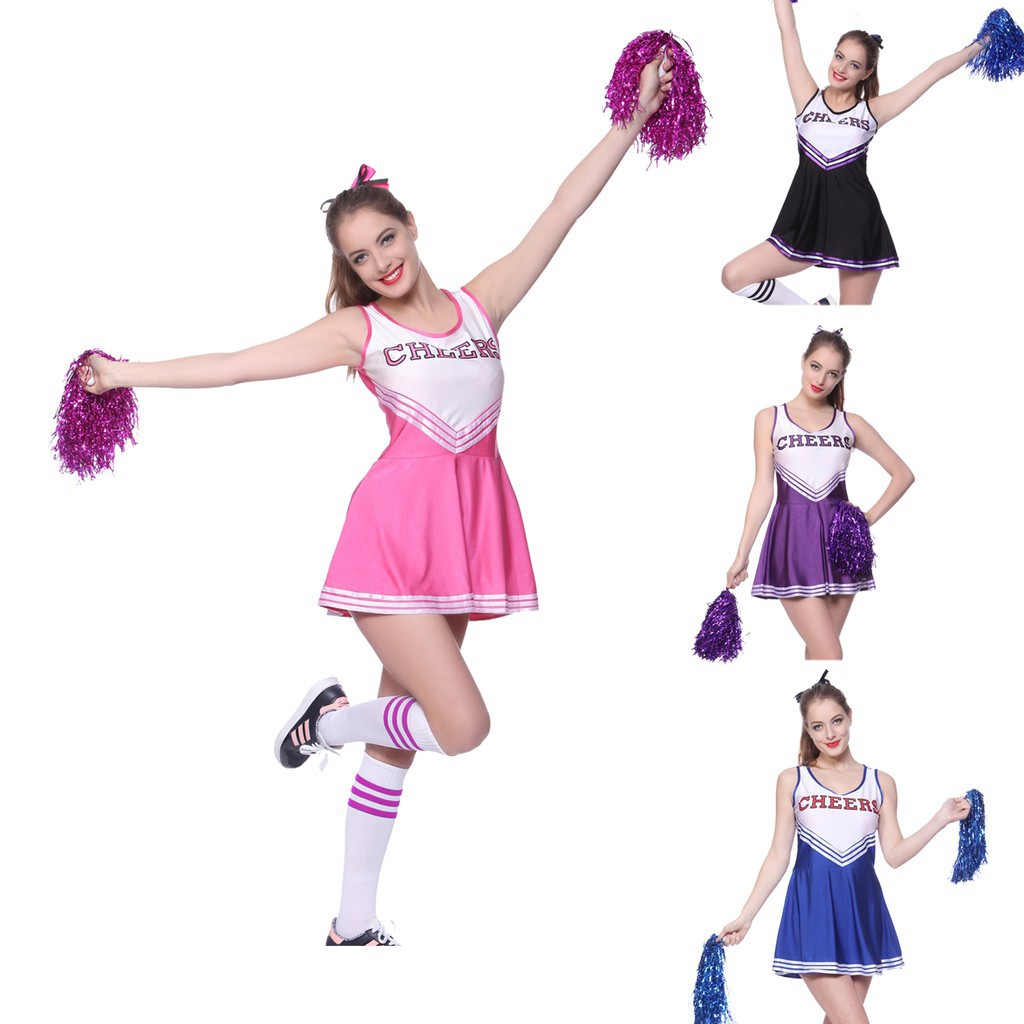 Cheerleader Fancy Dress Outfit Uniform High School Musical Costume With