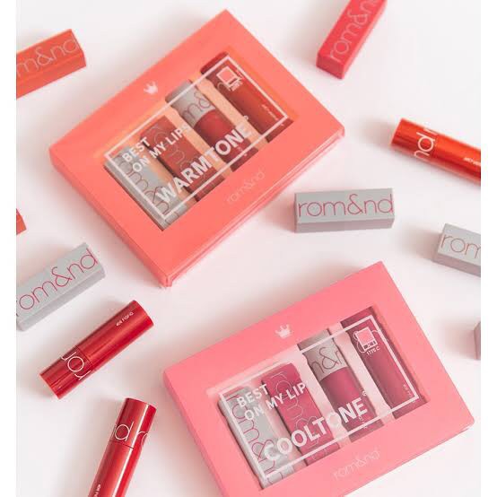 ลิปมินิรวมสีขายดี Rom&nd Best On My Lips Cooltone ne Pick Limited Edition Romand