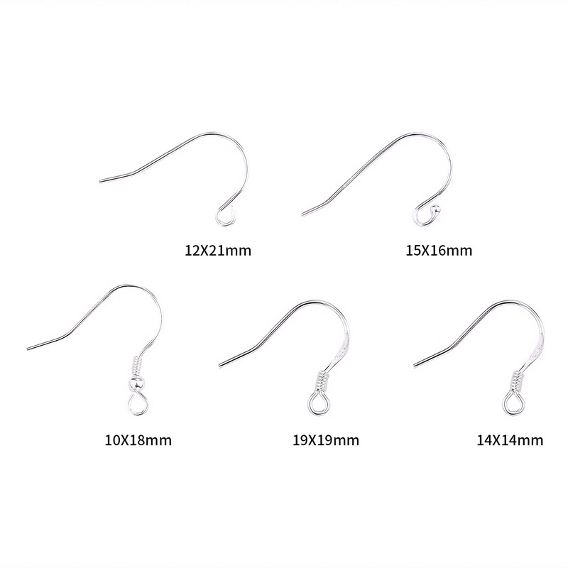 6ชิ้น/แพ็คของแท้925เงินสเตอร์ลิงตะขอหูลวดตะขอผลการค้นหาสําหรับเครื่องประดับ ทําเอง ทําต่างหูอุปกรณ์เสริม