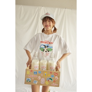 เสื้อยืดโอเวอร์ไซส์ลาย MIRUKU แบรนด์ Found Daily