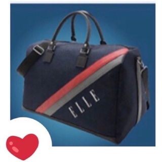 กระเป๋า ELLE Blue Stripe Bag คาดสีเทาแดง ทรงสวยจุของเยอะค่ะ