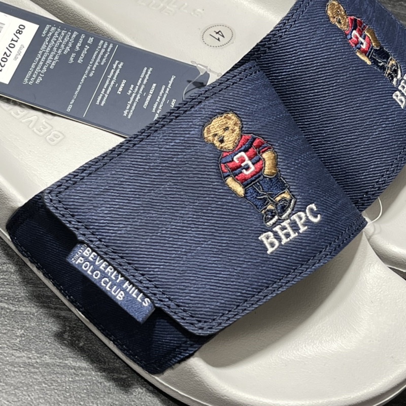 Limited  Beverly  hills polo club รองเท้าแตะแบบสวมผู้ชายรุ่นยีนส์ปรับได้และไม่ได้แท้💯ป้ายห้อยมีถุงแบร์นให้