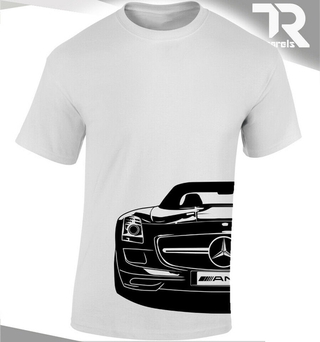 เสื้อยืด พิมพ์ลาย TR APPARELS CAR ILLUSTRATION ART OF A AMG SLS