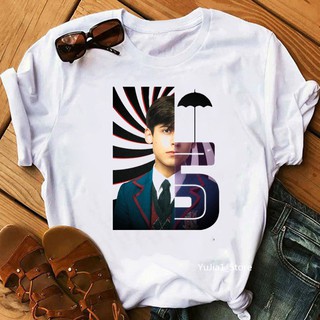 เสื้อยืด Five - Umbrella Academy Graphic Print Tshirts Women Clothes Vogue Diego Cha-Cha Anime T Shirt Femme Shirt