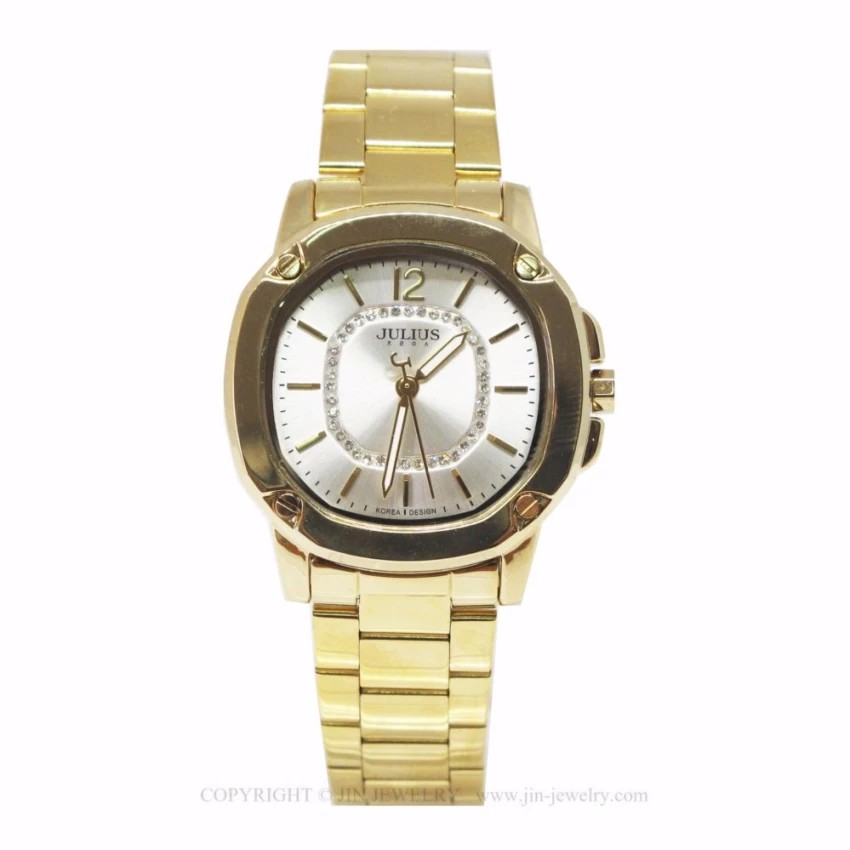 Julius นาฬิกาข้อมือสตรีรุ่น JA-931 สีทองหน้าขาว