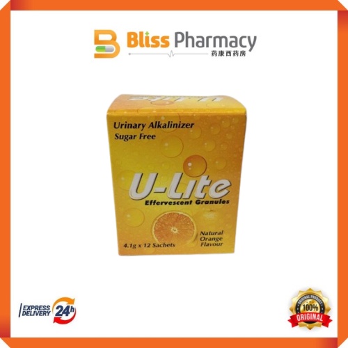 U-Lite Ulite Urinary Alkalinizer เม็ดฟู่ 12s ต่อกล่อง (Gout & Urinary Tract)