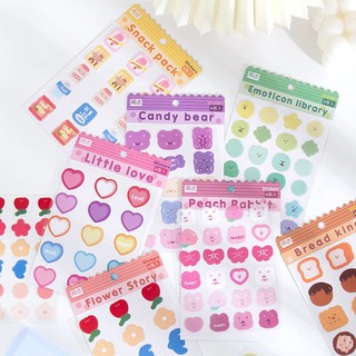 🌟6PC Gummy Jelly Sticker สติ๊กเกอร์ตกแต่งสุดคิ้วท์ 6 แผ่น