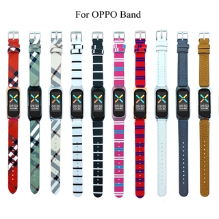 สายนาฬิกาข้อมือหนังสําหรับ Oppo Smart Band