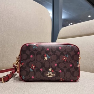 COACH C7617 JES CROSSBODY IN SIGNATURE CANVAS WITH HEART PETAL PRINT