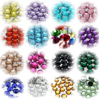 2000 ชิ ้ น 2 มิลลิเมตรหลากสีเรซิ ่ น Rhinestones Flatback สําหรับผู ้ หญิงคริสตัลประกายอะคริลิค Strass Appliques สําหรับ DIY Craft ทําอุปกรณ ์