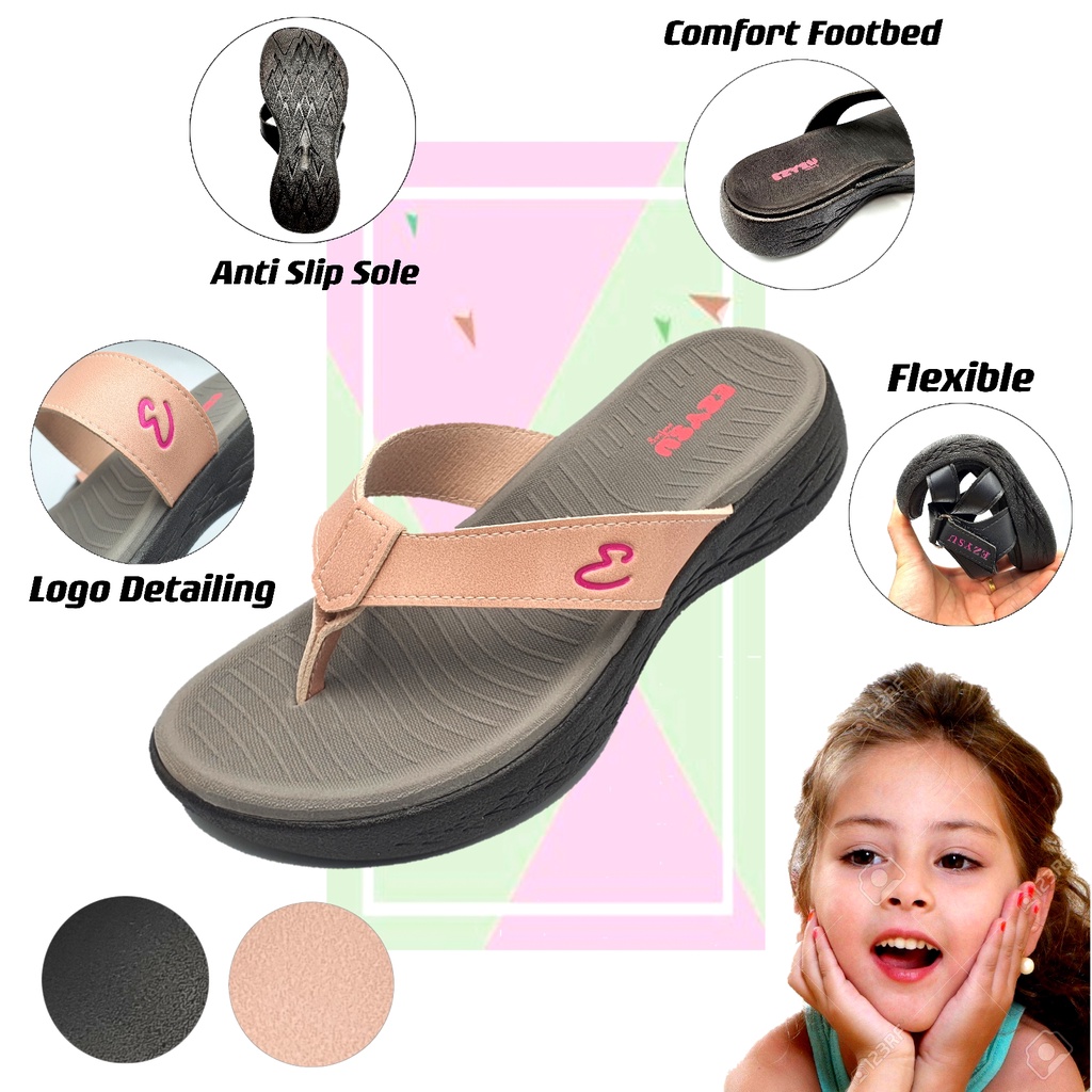 Ezysu Cuties Kid Girl Slipper Shoes Kasut Budak Perempuan [METY-01]