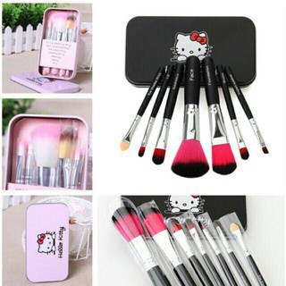 แปรงHello Kitty Set แต่งหน้าคิตตี้ ชมพู 7 ชิ้น