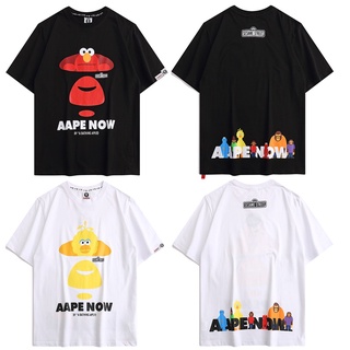 ทางเลือกที่ดีที่สุดของคุณเสื้อยืดแขนสั้น พิมพ์ลายโลโก้ตัวอักษร Ape Monkey Aape แฟชั่นคู่รัก สําหรับผู้ชาย และผู้หญิงS-5X