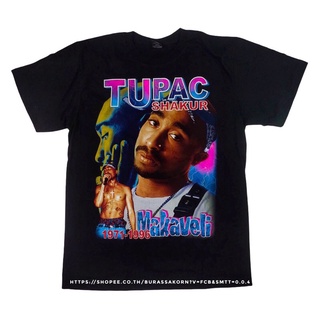 คอตต้อนคอกลม✗เสื้อยืด 2pac hiphopS-5XL