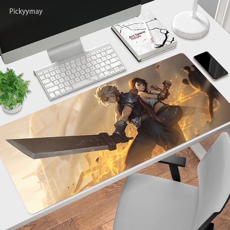 แผ่นรองเมาส์ ขนาดใหญ่ ลายการ์ตูนอนิเมะ Final Fantasy Gamer อุปกรณ์เสริม สําหรับแล็ปท็อป