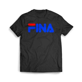 เสื้อผ้าผชเสื้อยืด พิมพ์ลายโลโก้ FinaS-5XL