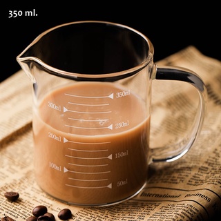 350 ml ถ้วยตวง ทนความร้อนสูง Borosilicate ถ้วยวัดแก้วบีกเกอร์ ไม่มีฝา