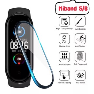 ฟิล์มกันรอยหน้าจอ 3D สําหรับ Xiaomi Mi Band 5 miband 6 ฟิล์มกันรอยหน้าจอ สําหรับ Miband 5/6