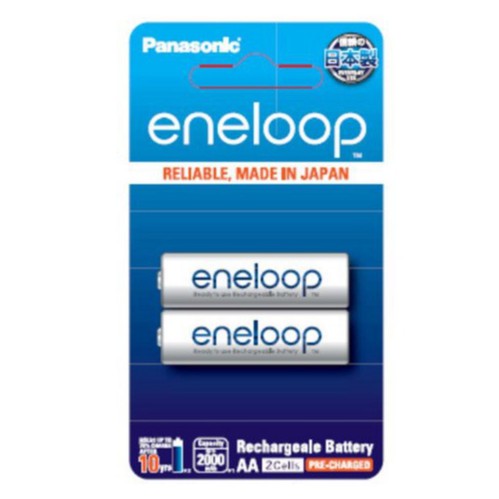 Panasonic 2A ถ่านชาร์จ Eneloop 2,000 mAh x 2 BK-3MCCE/2NT ของแท้