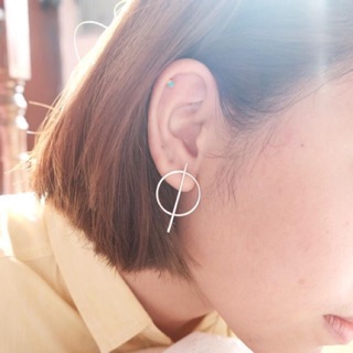 cchershop : silver925 ต่างหูเงินแท้ minimal stud earring ต่างหูมินิมอล เงินแท้ ต่างหูใส่ออกงาน